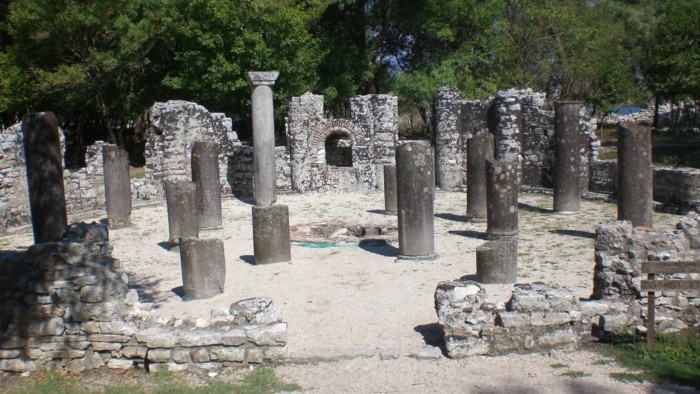 Das Baptisterium in Butrint aus dem 6. Jahrhundert